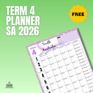 FREE SA Term 4 School Planner 2026