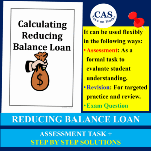Years 10-12 Financial Literacy-Loan Repayments-Calculating Annuity Math Assessment-Revision-Exam Style