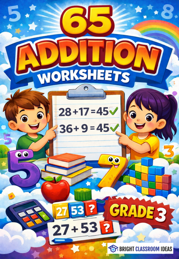 Additioj 65 Addition Worksheets for Grade 3 - Teacher Professional Development