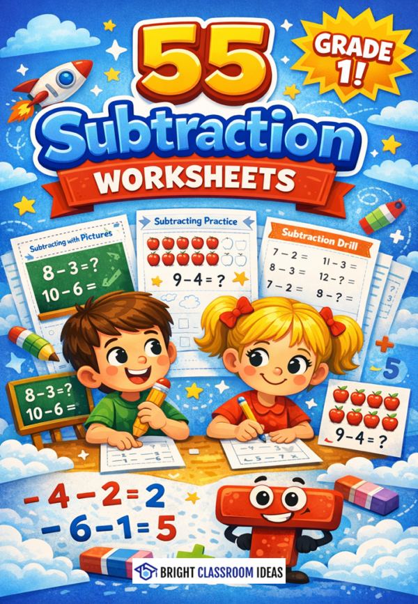 55 Subtraction Worksheets for Grade 1 - Teacher Professional Development
