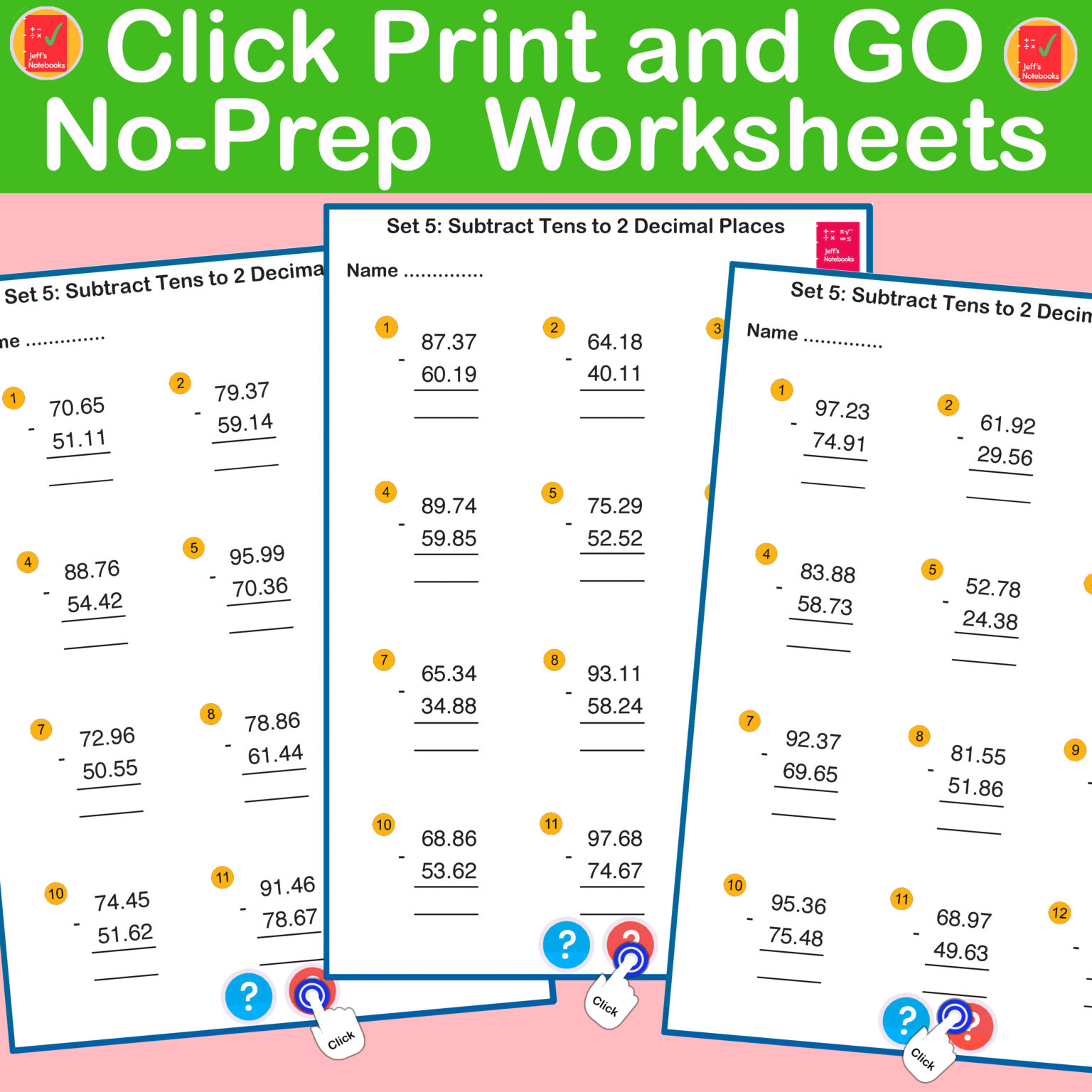 Adding Decimals Column Method Add and Subtract Decimals - Column Method - Teacher Professional ...