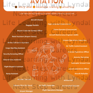 Hobbies to Careers - Poster- Aviation - orange
