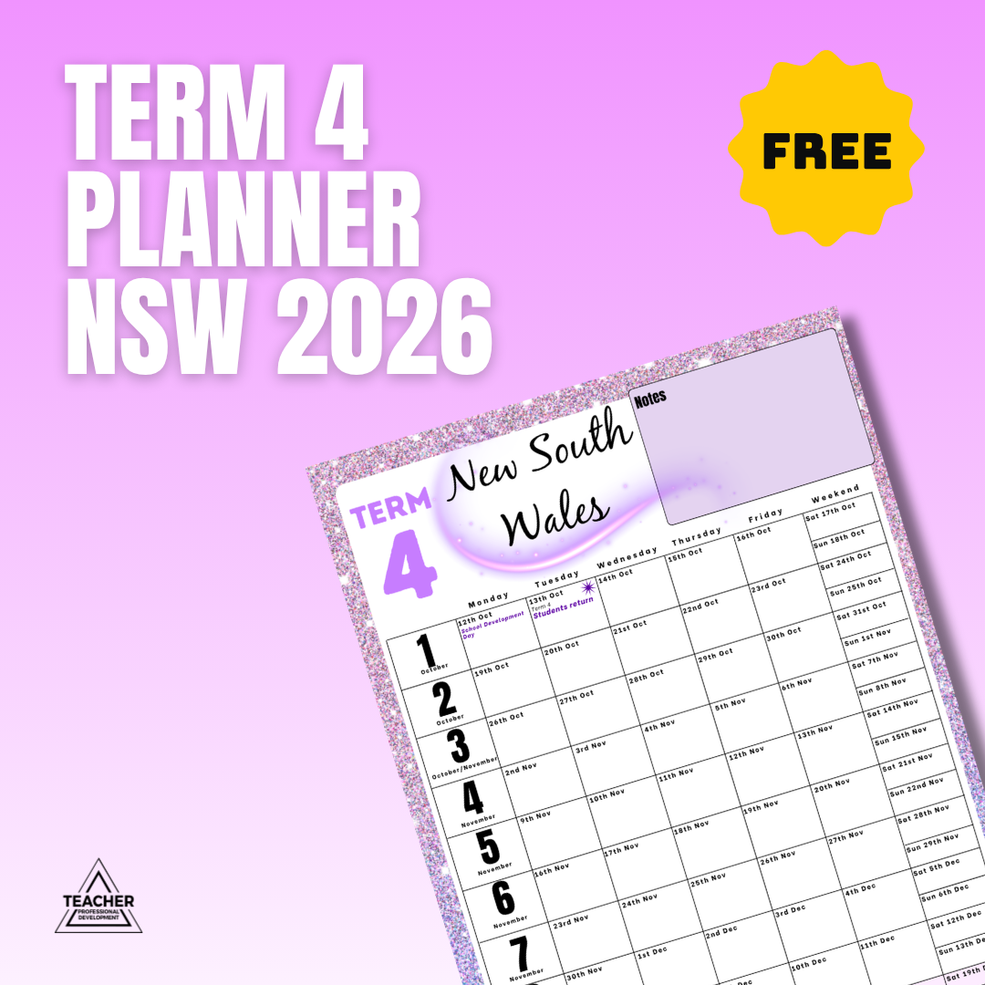 FREE NSW Term 4 School Planner 2026