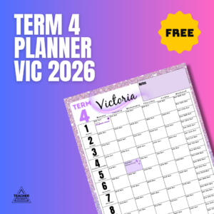 FREE VIC Term 4 School Planner 2026