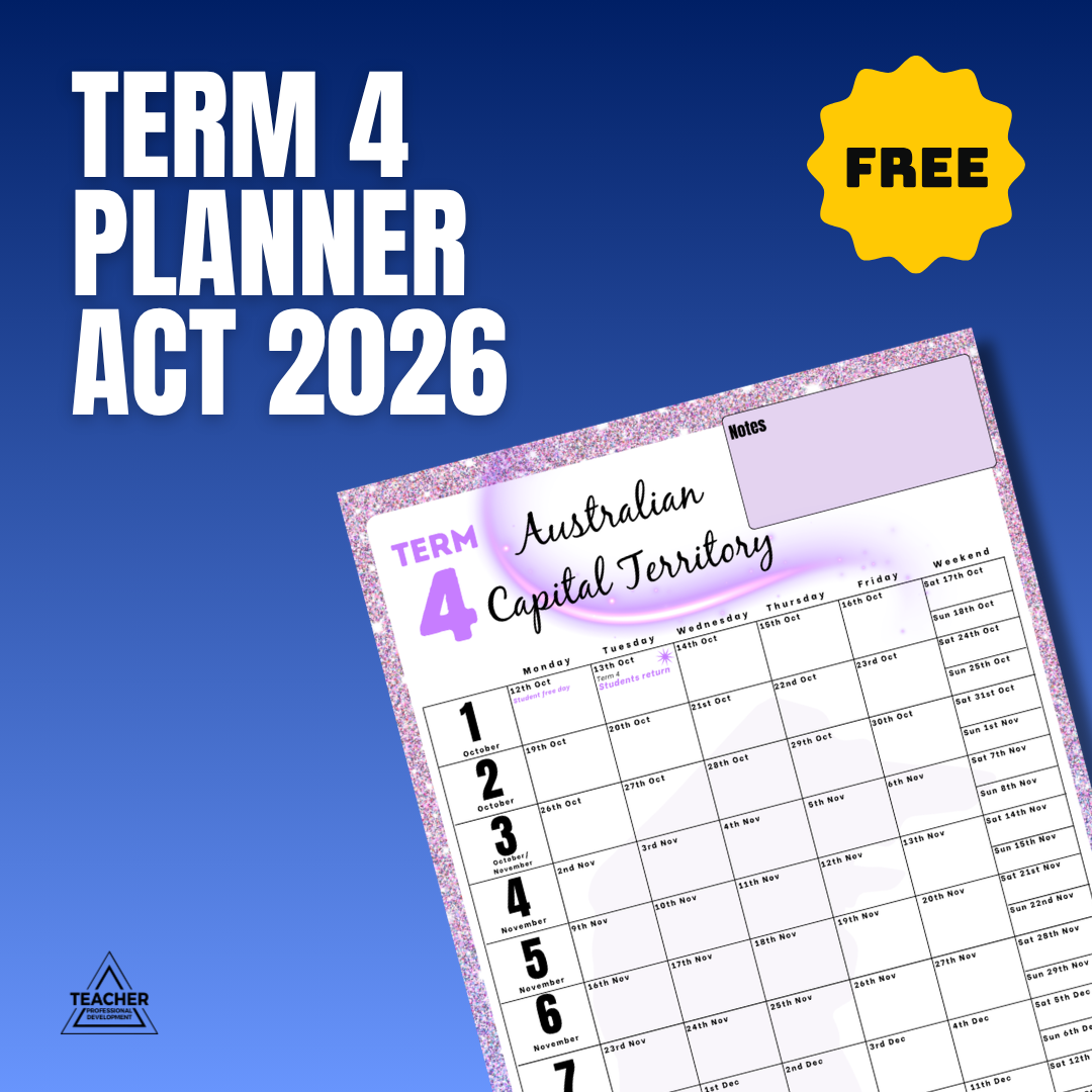 FREE ACT Term 4 School Planner 2026