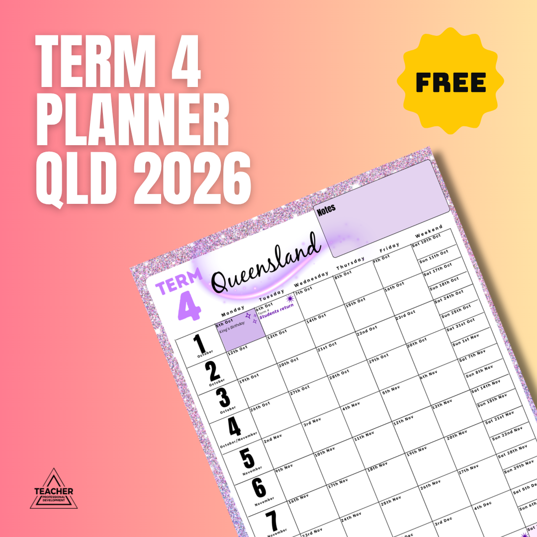 FREE QLD Term 4 School Planner 2026