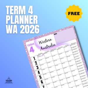 FREE WA Term 4 School Planner 2026